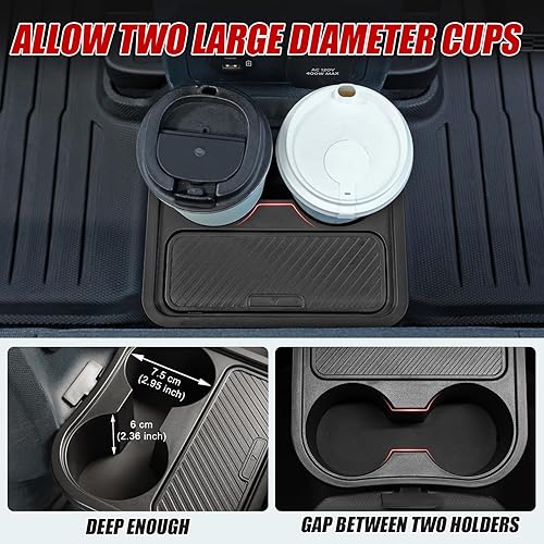 Miniatura 4 de Mabett Bote de basura para Ford Maverick 2025 2024 2023 2022, accesorios multifunción Maverick, cubo de basura con soporte para tazas, caja de