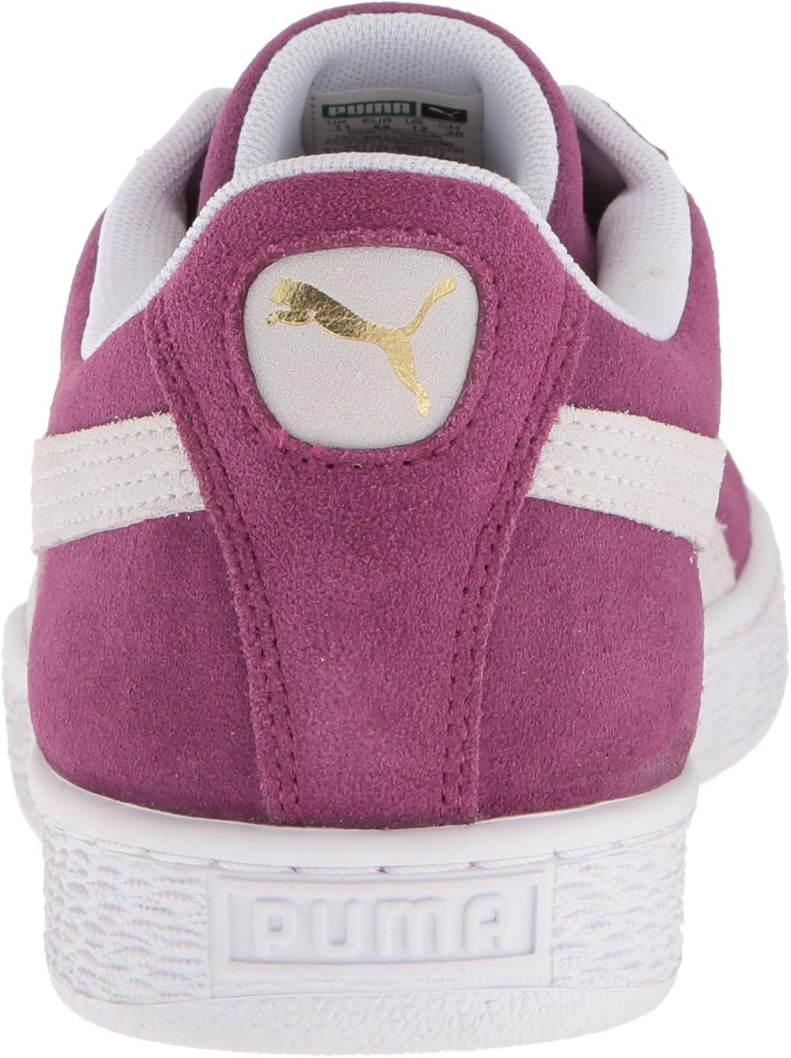 PUMA Unisex-Adult Suede Classic Sneaker 4.5 Grape Kiss-puma White