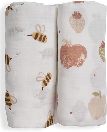 Miniatura 1 de Nightingale Mantas envolventes de muselina de viscosa de bambú orgánico, unisex, sedosas, suaves, ligeras, transpirables, grandes de 47 x 47