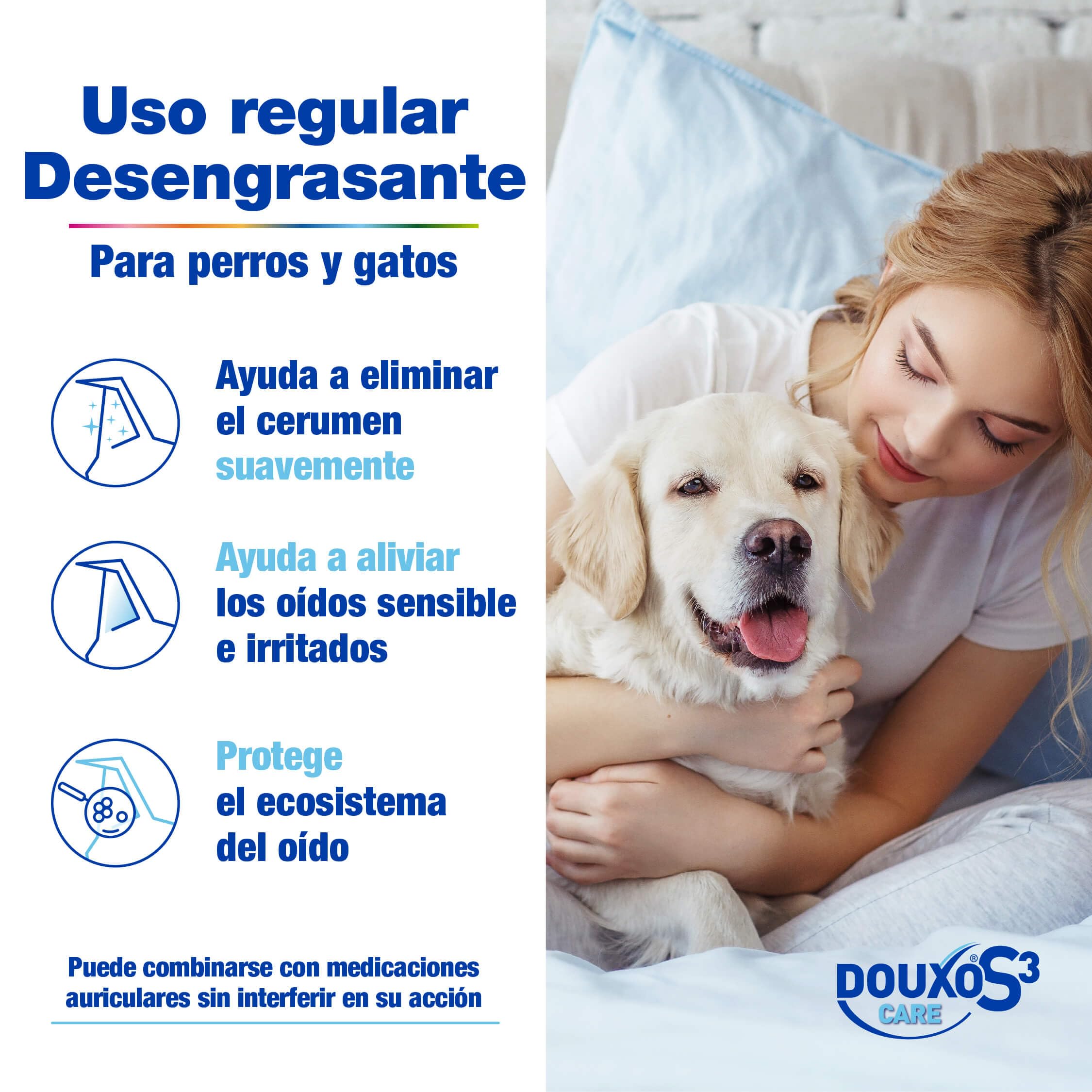 Douxo S3 Care - Loción Auricular para Perros y Gato - Higiene - Uso frecuente (120 ml)