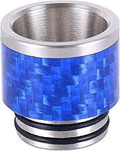 Wolfteeth Fibre de Carbone Plus 810 Drip Tip en Acier Inoxydable pour Réservoir Atomiseur RDA Cigarette électronique, Sans Nicotine Ni Tabac, Court Bleu 125903