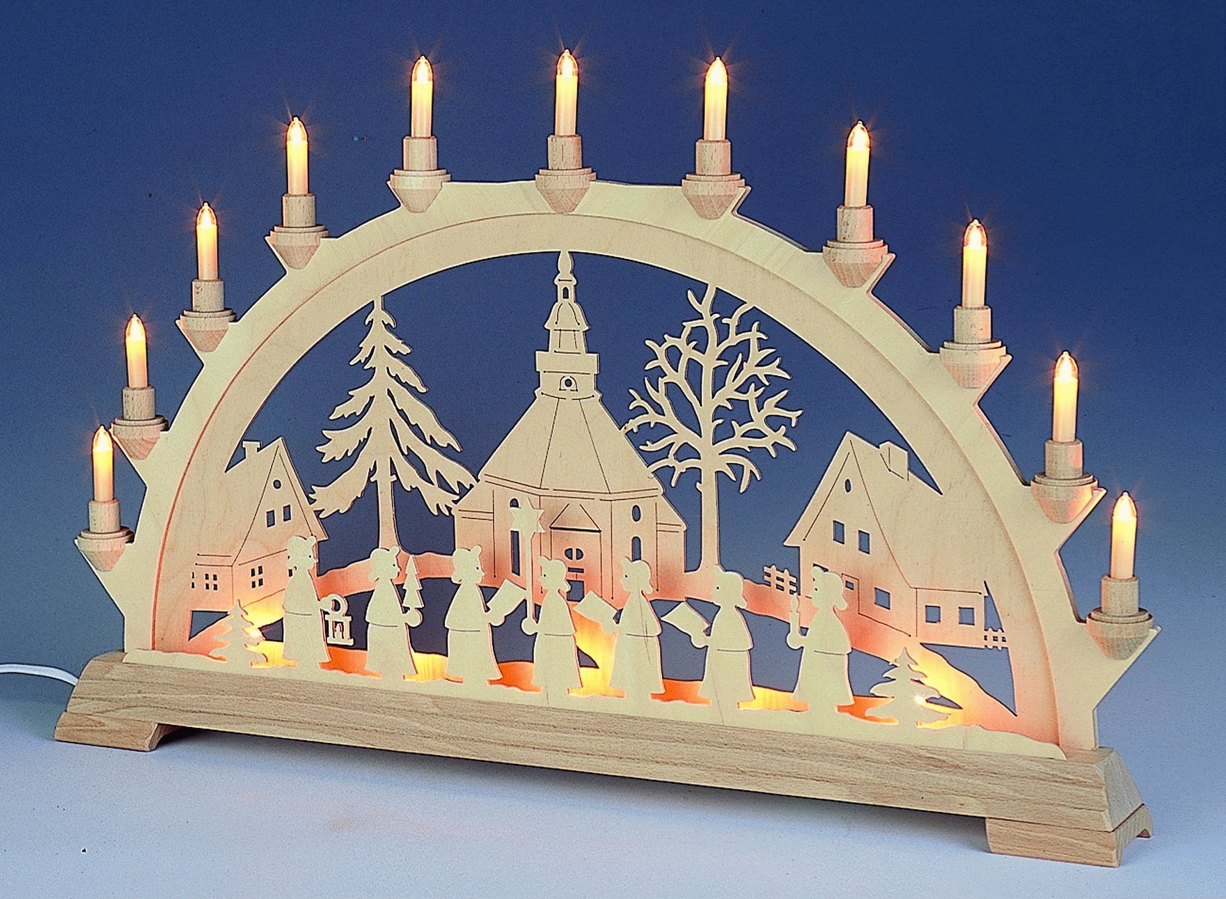Seiffner Church KWO arc boisé décoratif pour illuminer votre table de fête