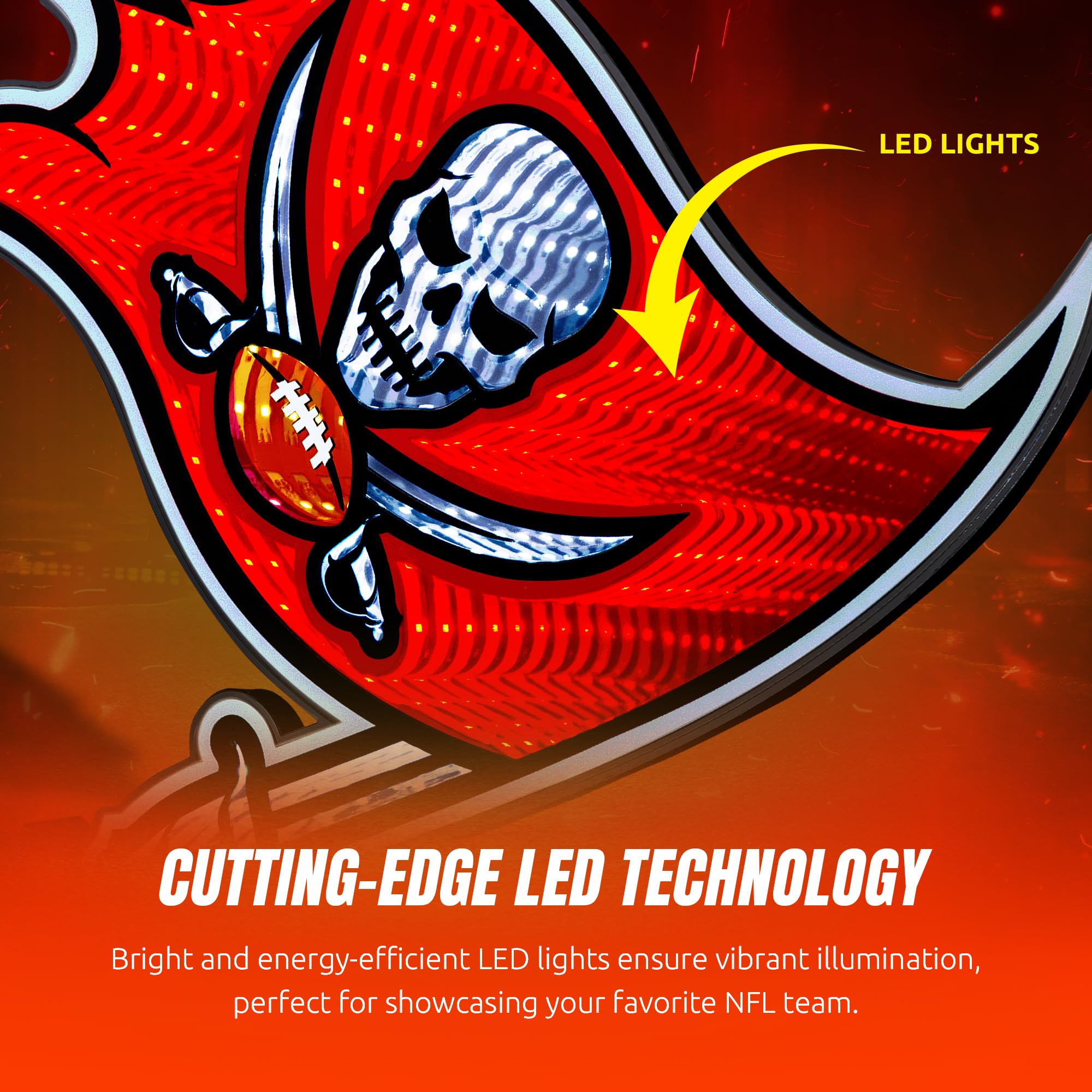 Lampe LED Tampa Bay Buccaneers – Personnalisation Gratuite Incluse