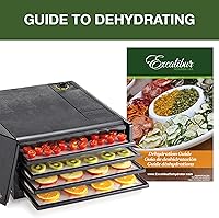 Vista 5 de Excalibur 2400 deshidratador de alimentos con 4 charolas, económico, color negro.