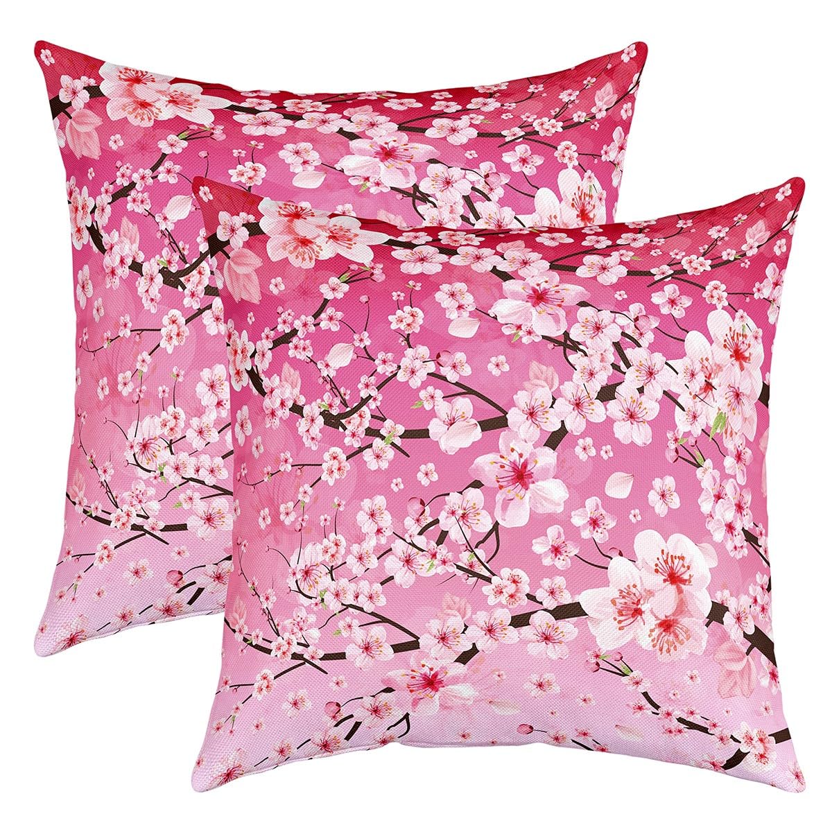 jejeloiu Cherry Blossoms Pillow Cases Cushion Covers 16