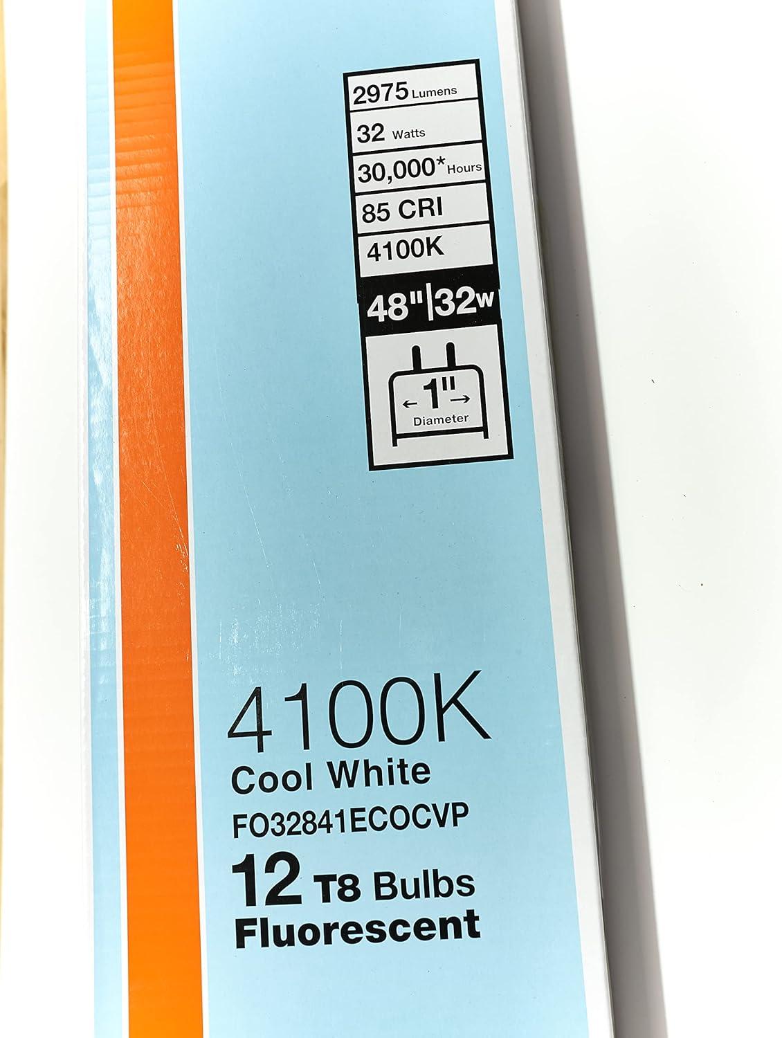 LEDVANCE FO32/841/ECO (12 Pack) 32 Watt T8 Fluorescent Tube Light Bulb F32T8 32W 4100K Replaces FO32/V41/ECO FO32/741 F32T8/SP41 F32T8/SPX41/ECO F32T8/741/ALTO F32T8/TL941/Alto FO32/841/XP/ECO3