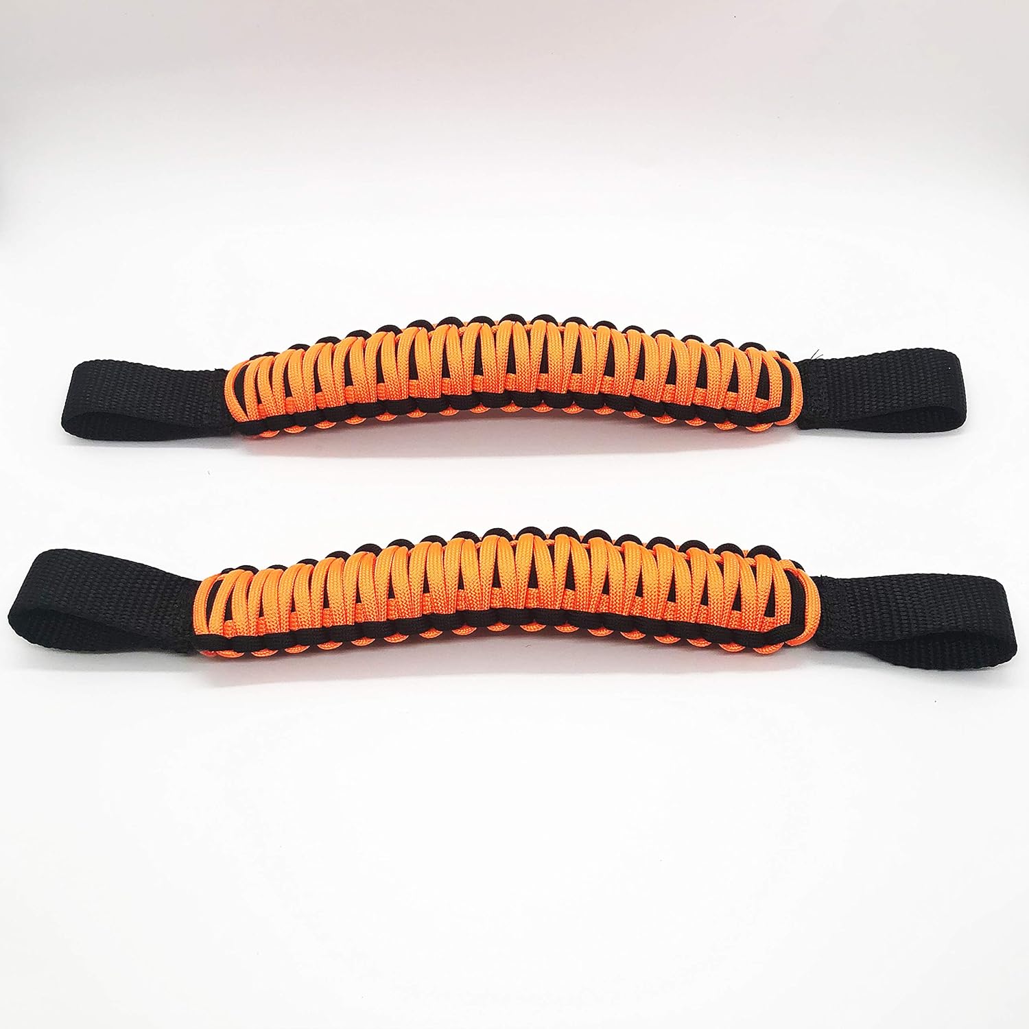 Bartact Paracord Grab Handles Compatible with Jeep Headrest - Black/Anvil Pair