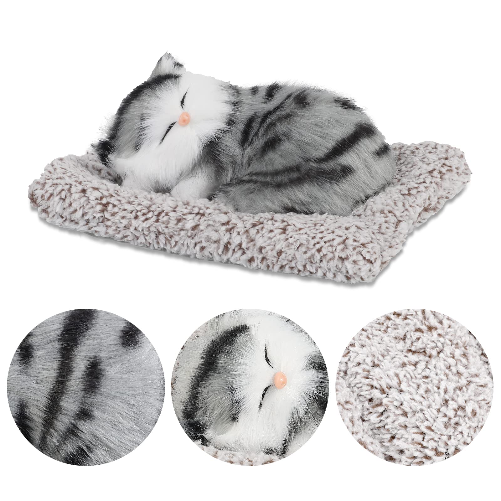 Bolsa de purificación de aire de carbón de bambú, Figuras de Gato Durmiendo, Ambientador Baño Ambientador desodorización Purificador De Aire para automóviles, mascotas, sótano, Gris