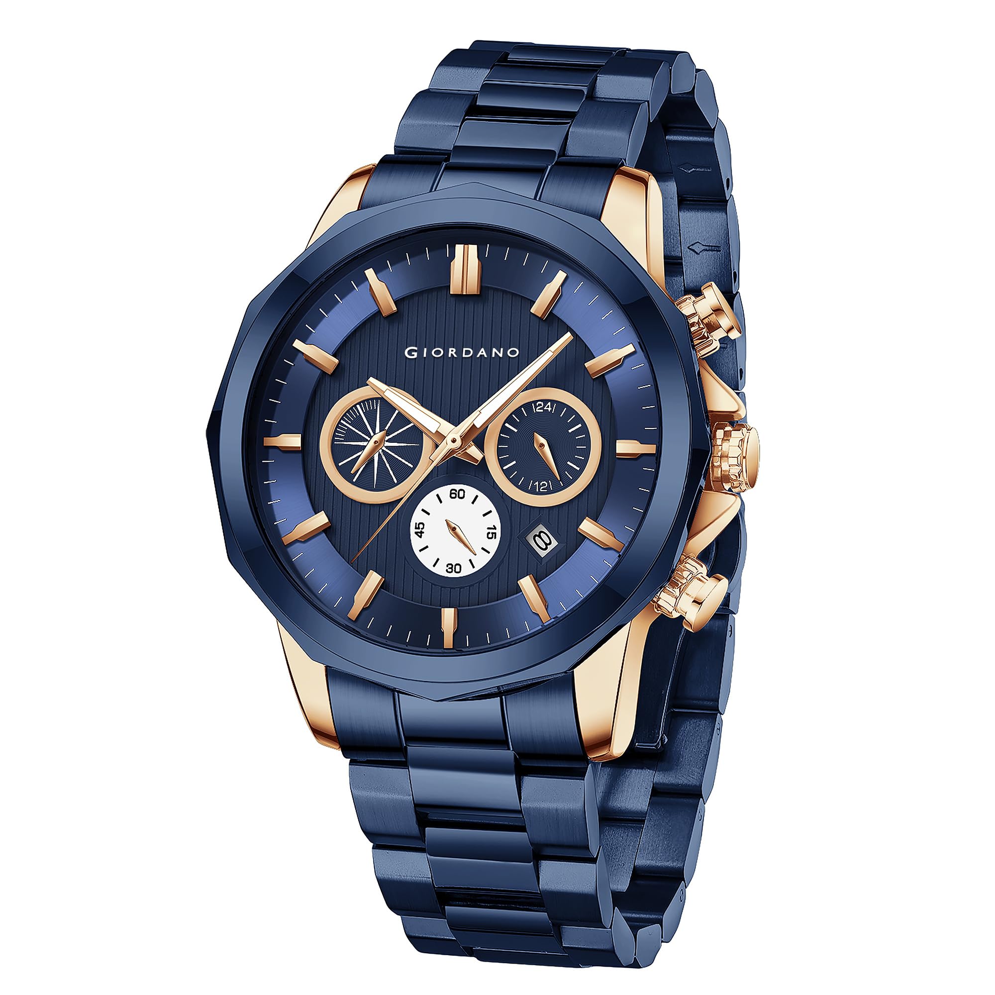 Analog Wrist Watch for Men Stylish Metal Strap with Water Resistant Multifuntion Mechanism Watch GZ-50036-image-29