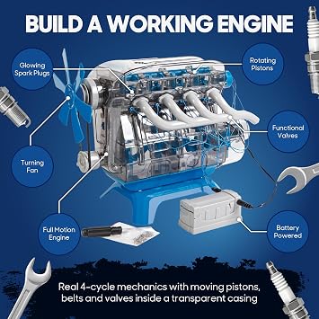 Discovery DIY Model Engine Kit for Kids, Ages 8+