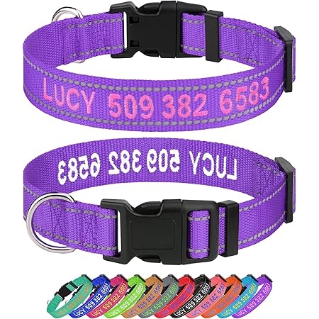 S-XXL Cat Accessories Engraved ID Name Puppy Pet Supplies Dog Collar Reflective Leather Cat Collars – Buy The Best Products In The Online Store - Foto 5