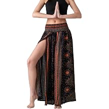 B BANGKOK PANTS Boho Palazzo Pants for Women Bohemian Hippie Clothes Yoga Wide Leg Harem Trousers