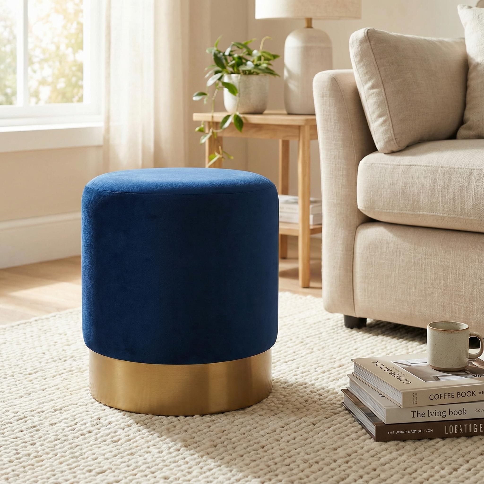 Amazon.com: Cortesi Home Sheppe Cylindrical Ottoman, 18