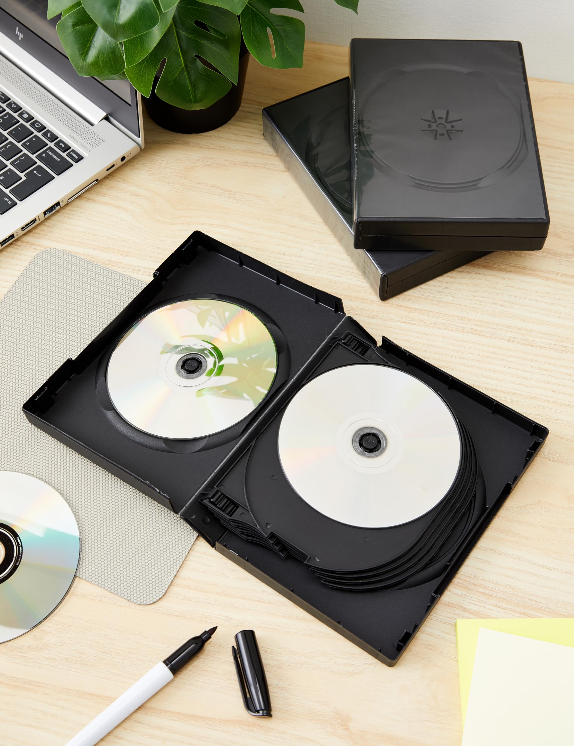 Funda Mediarange Per Dischi Ottici - Portadiscos Da 24, Nero