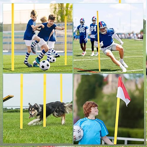 Miniatura 3 de Frebuta Bastones de entrenamiento de agilidad, fijos o ajustables (40 a 75 pulgadas), equipo de entrenamiento de velocidad y agilidad para deportes