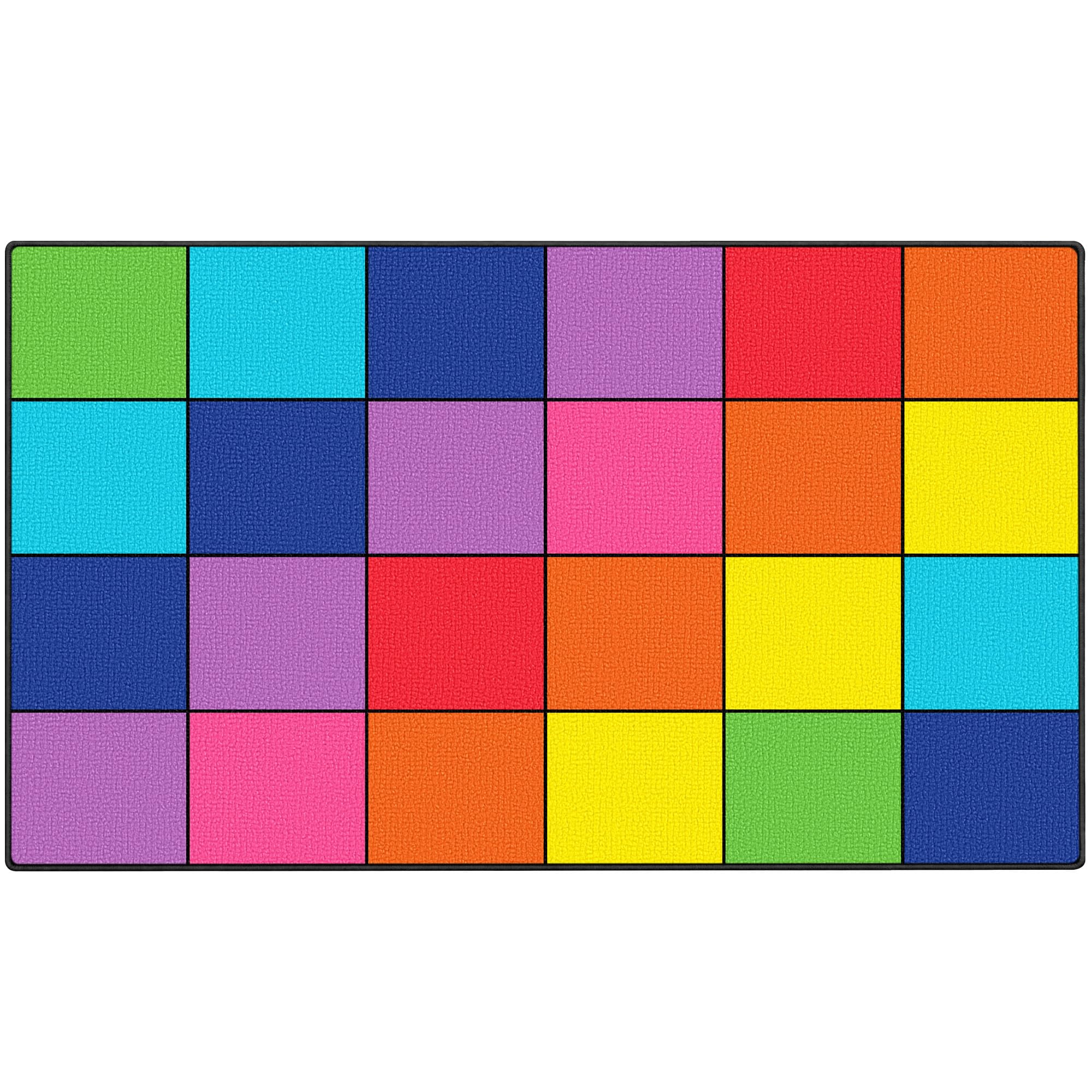 Photo 1 of Booooom Jackson Rainbow Classroom Rug 13'x 7'5'', Large, Colorful, Seating Area Rug for School, Preschool, Elementary, Interactive Activities, Decorative Classroom Carpet
