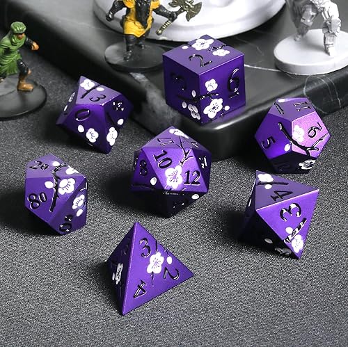 Miniatura 240 de DNDND - Juego de dados de metal para D&D, 7 dados DND verdes con caja de metal para juegos de rol como Dungeons and Dragons y juegos de mesa verde
