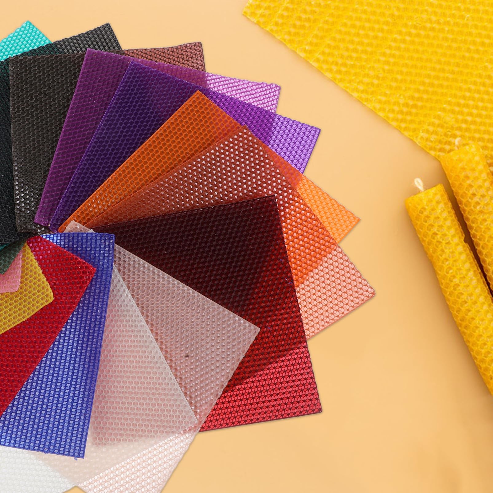 Artibetter Cera de Abeja para Hacer Velas Kit de Fabricación DIY con Mechas de Decoraciones Navideñas y Aromaterapia para de Usar y Cantidad Suficiente para Proyectos Creativos