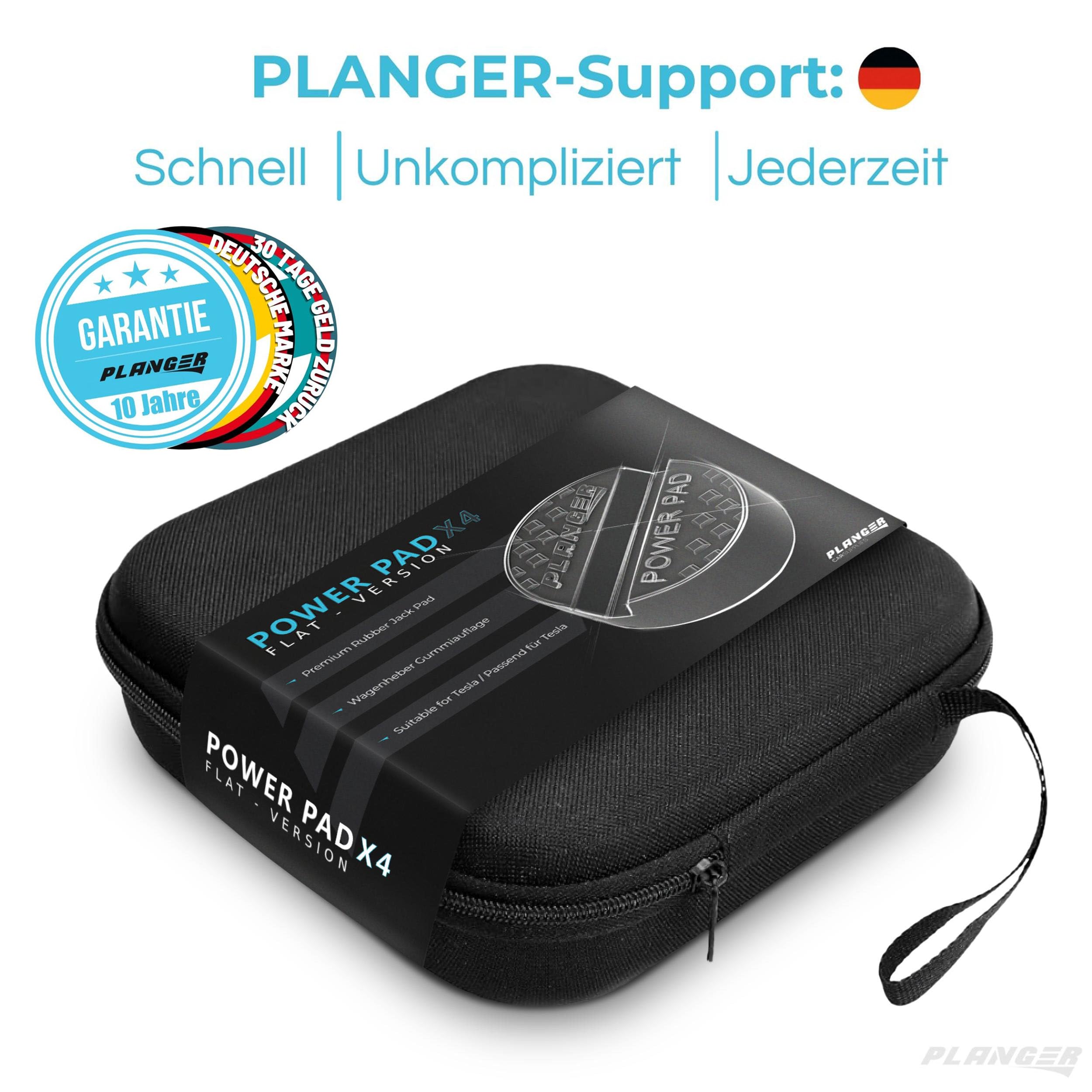 PLANGER® - Coussinet en Caoutchouc pour cric de Voiture - 4X Power Pad Plate (Convient à Toutes Les Voitures) 10 Ans de Garantie - Incassable 3t