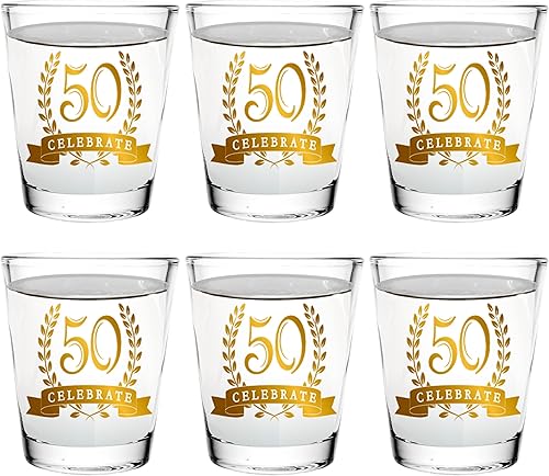 Miniatura 12 de Vasos de chupito de cumpleaños, regalos de feliz cumpleaños para mujeres y hombres, juego de 6 vasos de chupito de 2 onzas, con caja de regalo