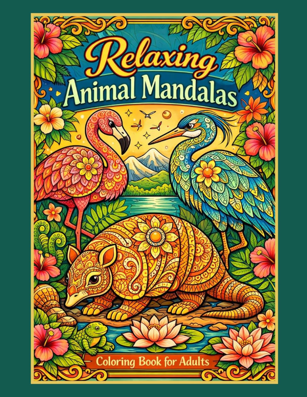 Relaxing Animal Mandalas: Mandala Coloring Book for Adults – 50 Unique Designs for Relaxation and Creativity