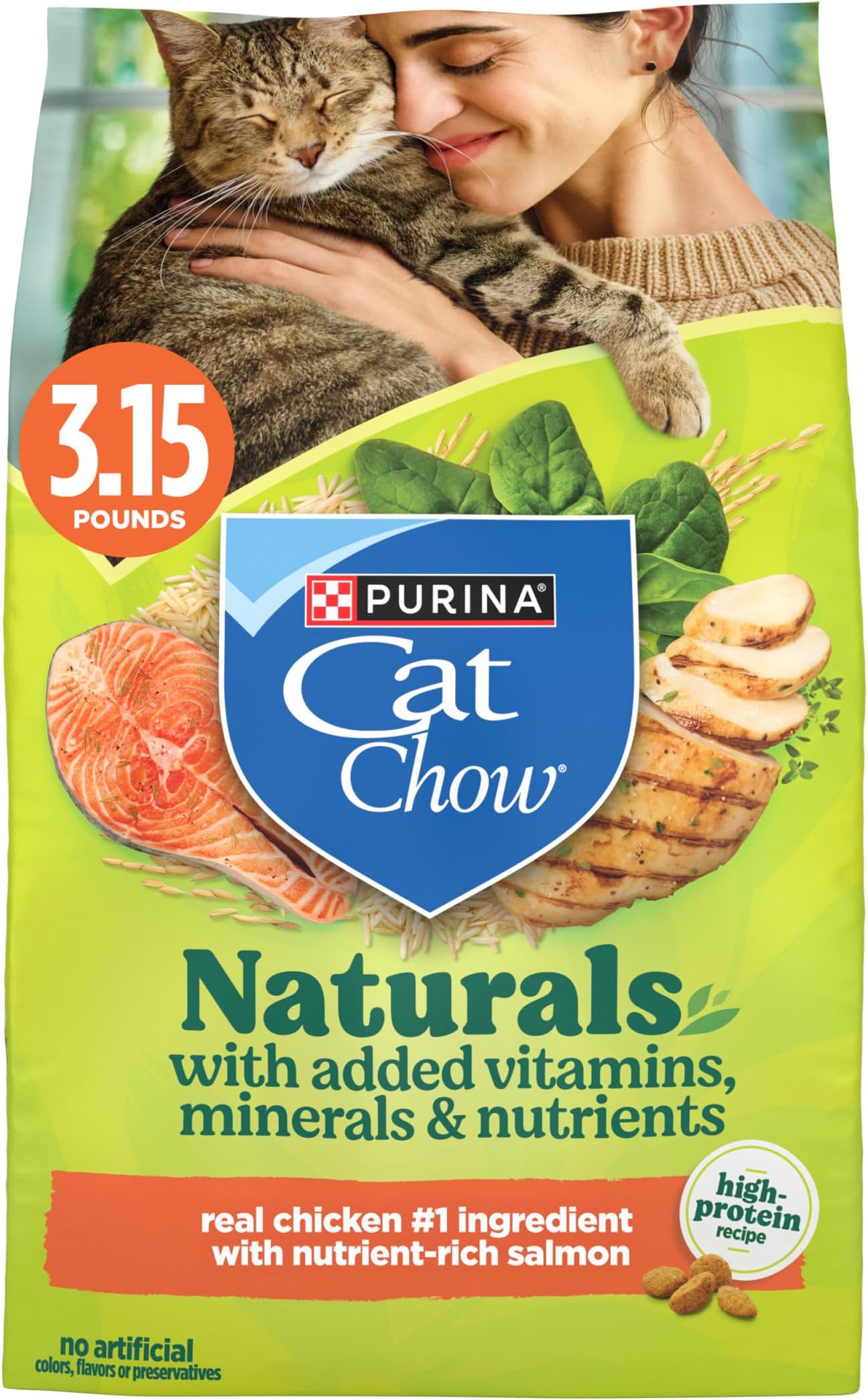 Naturals Original Plus Vitamins & Minerals Dry Cat Food - (4) 3.15 lb Bags