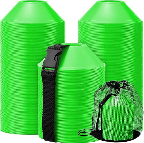 Hanaive 100 mini conos de fútbol para taladros deportivos de 5 pulgadas, conos de disco de agilidad con accesorios para entrenamiento de fútbol