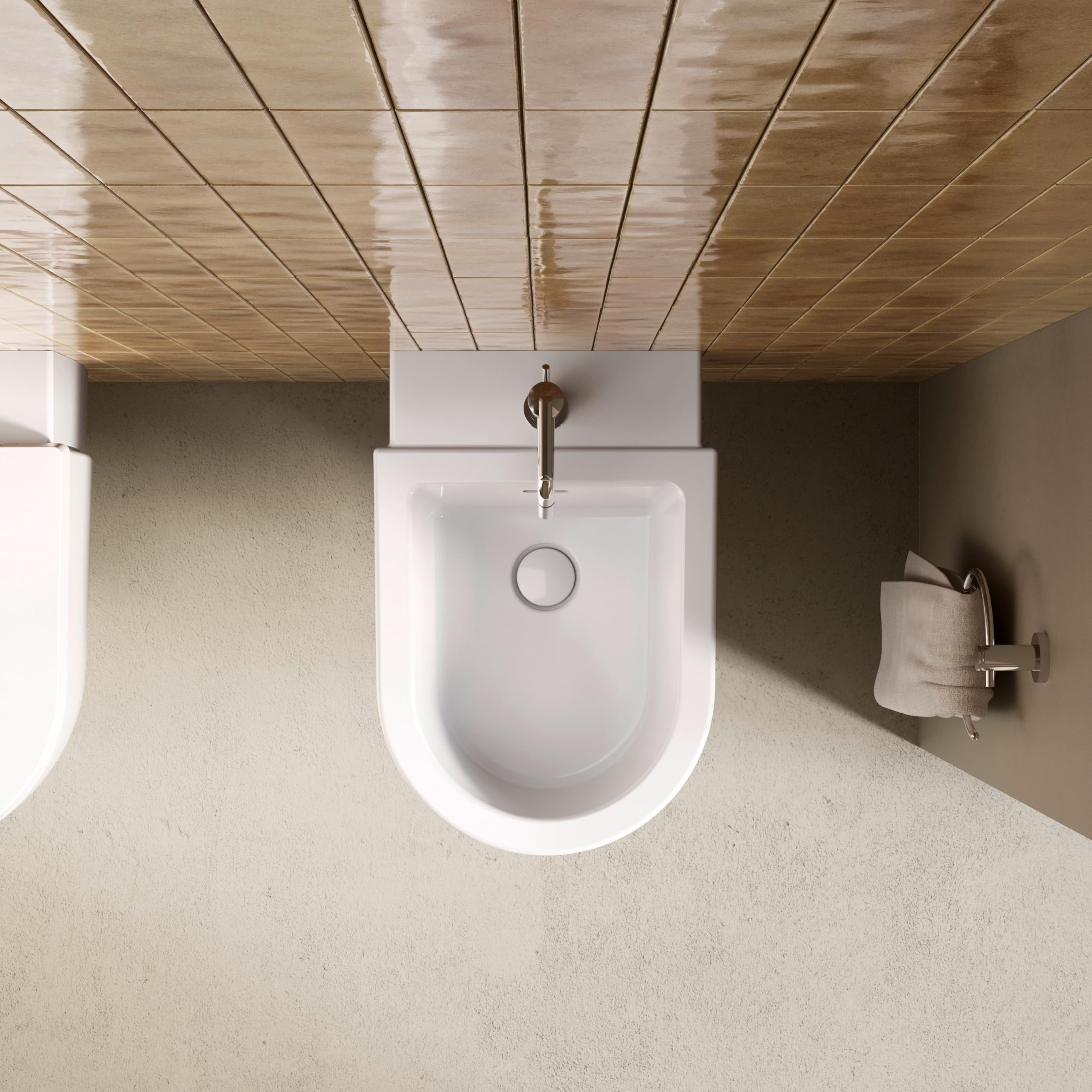 Duravit Balcoon jednouchwytowa bateria bidetowa (wysokość wylewki 119 mm), mikser bidetowy z zestawem odpływowym z drążkiem pociągowym, chrom