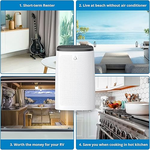 Miniatura 7 de OMTech AC1 T-C-L - Aire acondicionado portátil, color blanco