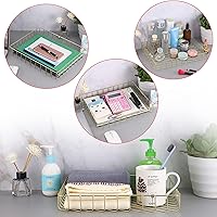 Vista 7 de BTSKY Bandeja de archivos A4 multiusos, bandeja de escritorio de alambre elegante, tamaño carta, bandejas de documentos, revistas, archivos, cesta