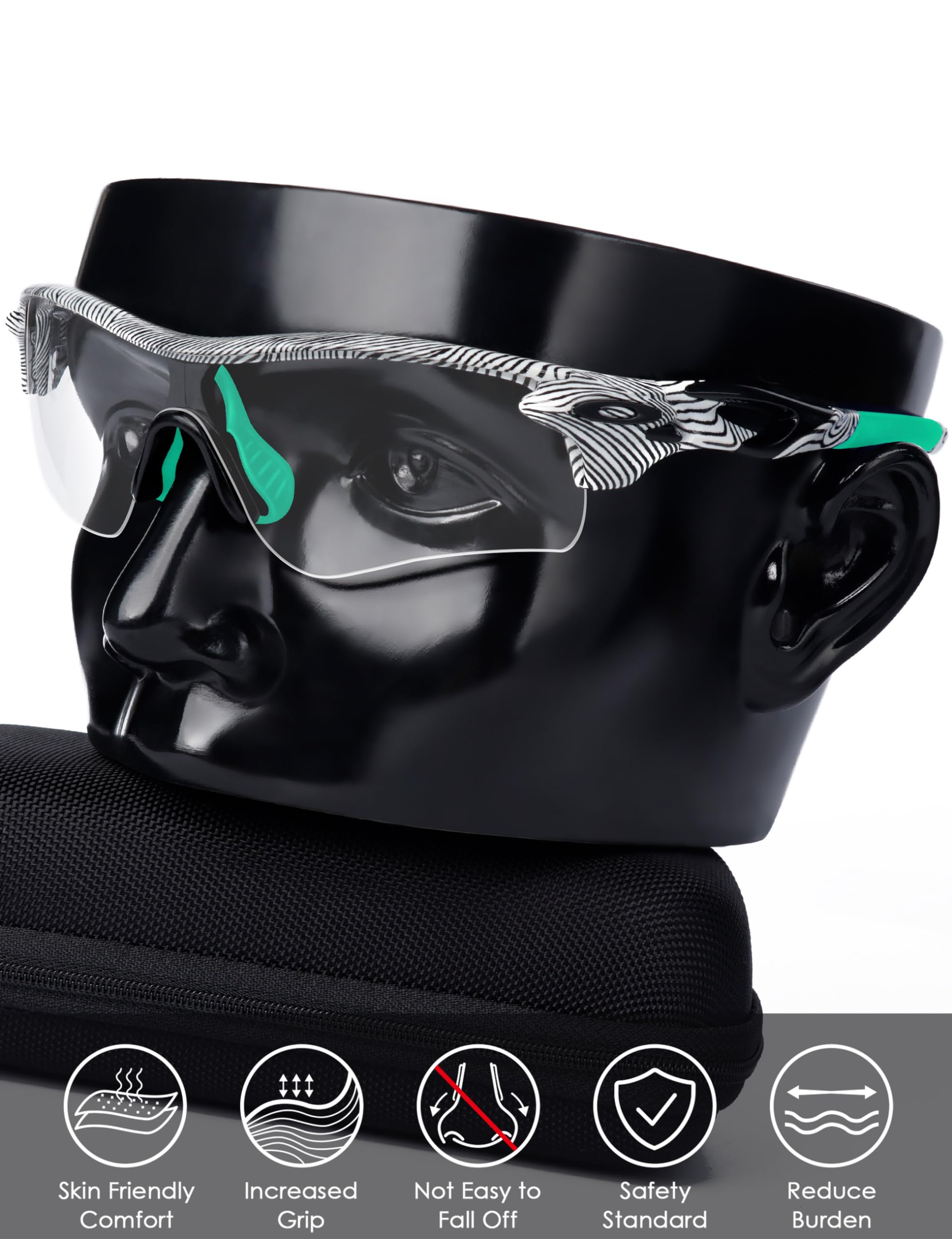 BLAZERBUCK Kit di calze di ricambio per auricolari e naselli per occhiali da sole Oakley RadarLock Series