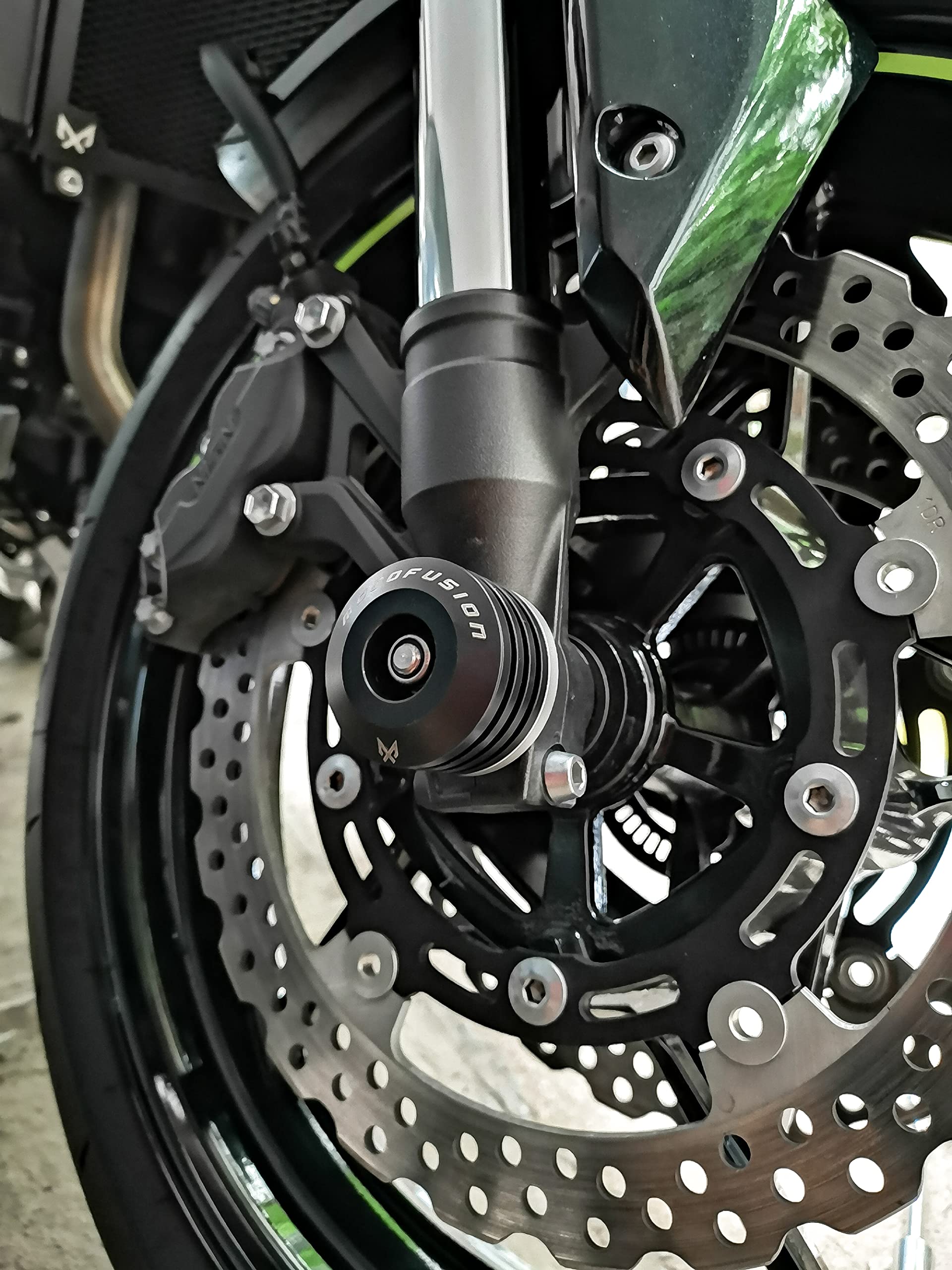 Motofusion Fork Sliders Front Axle Protectors for Kawasaki Ninja