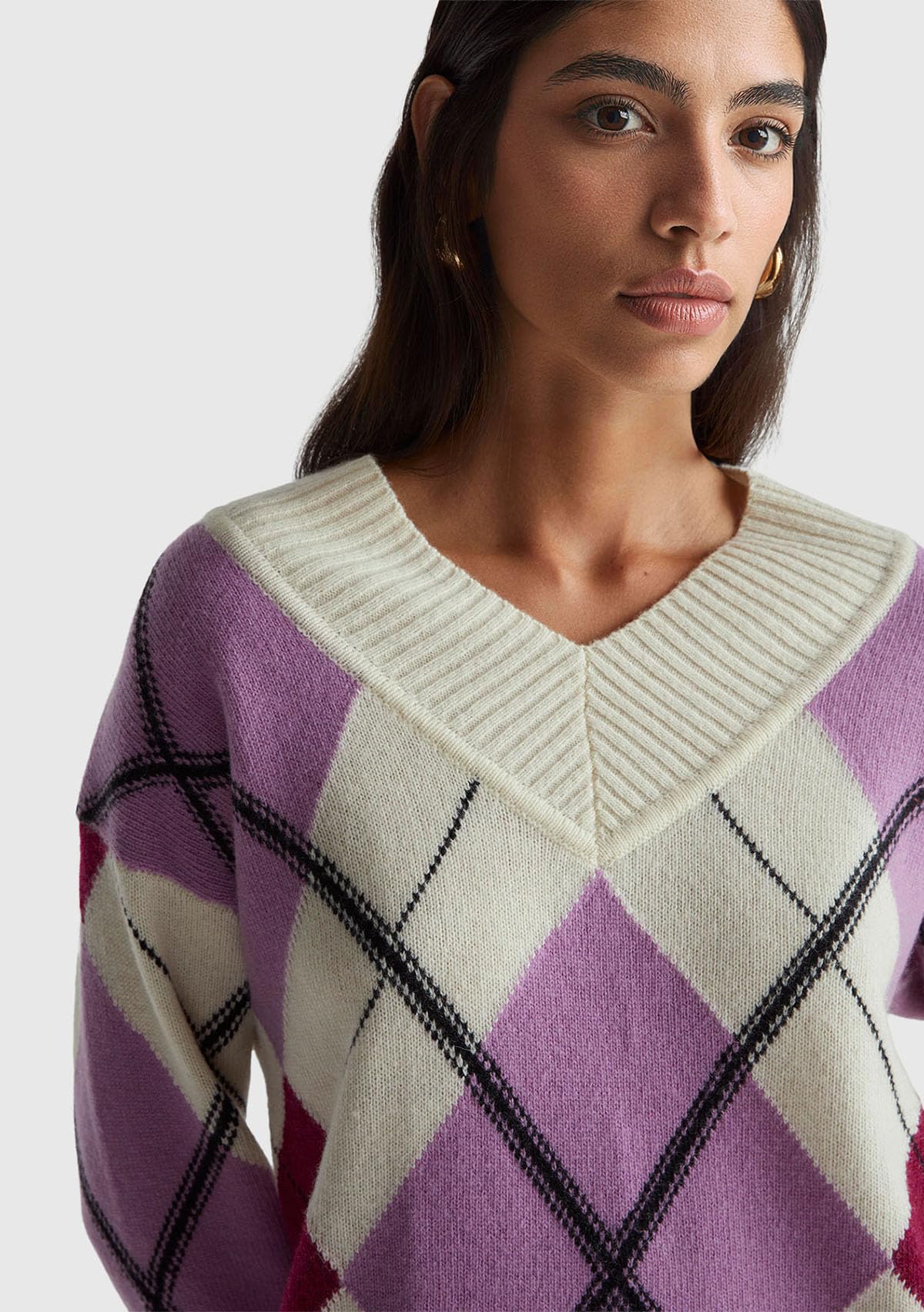United Colors of Benetton Sweter Kobiety Maglia Scollo V M/L 1444e204e