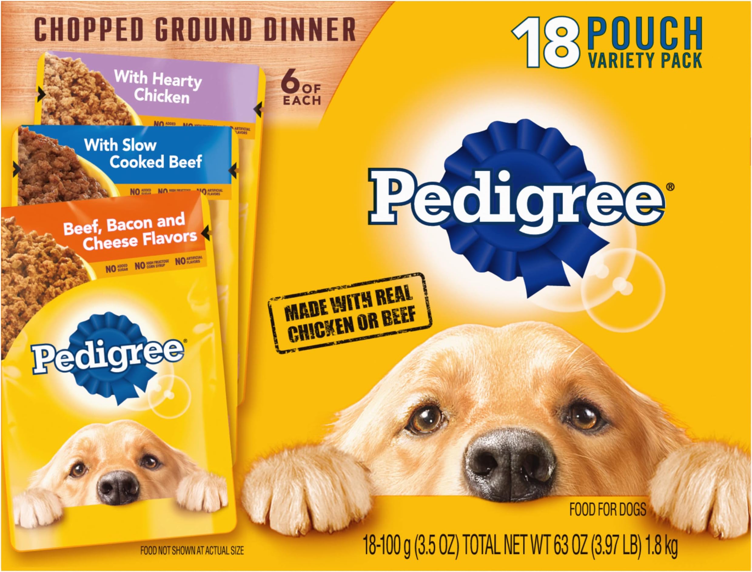 Pedigree Choice Cuts Variety Pack Beef, Grilled Chicken Wet Dog Food