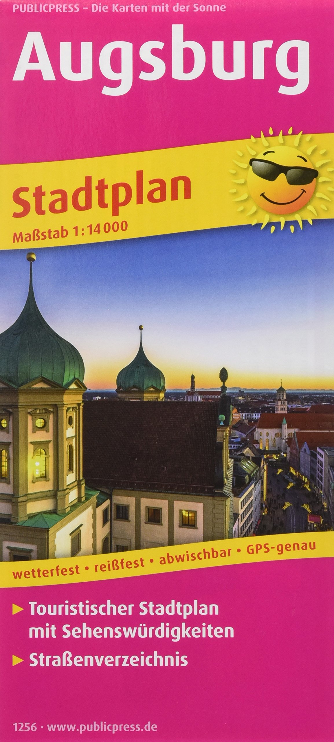 Augsburg: Touristischer Stadtplan mit Sehenswürdigkeiten und ...