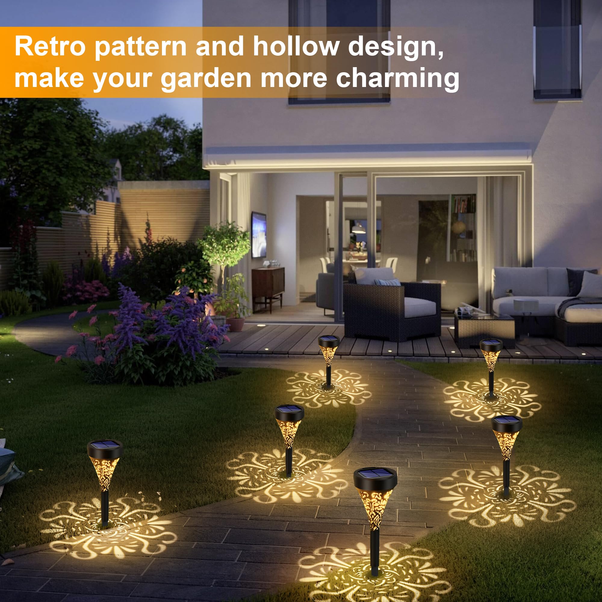 Lampe Solaire Exterieur Jardin, 4 Pack Lampe Solaire Extérieu avec Lampe Solaire Exterieur Jardin, 4 Pack Lampe Solaire Extérieu avec