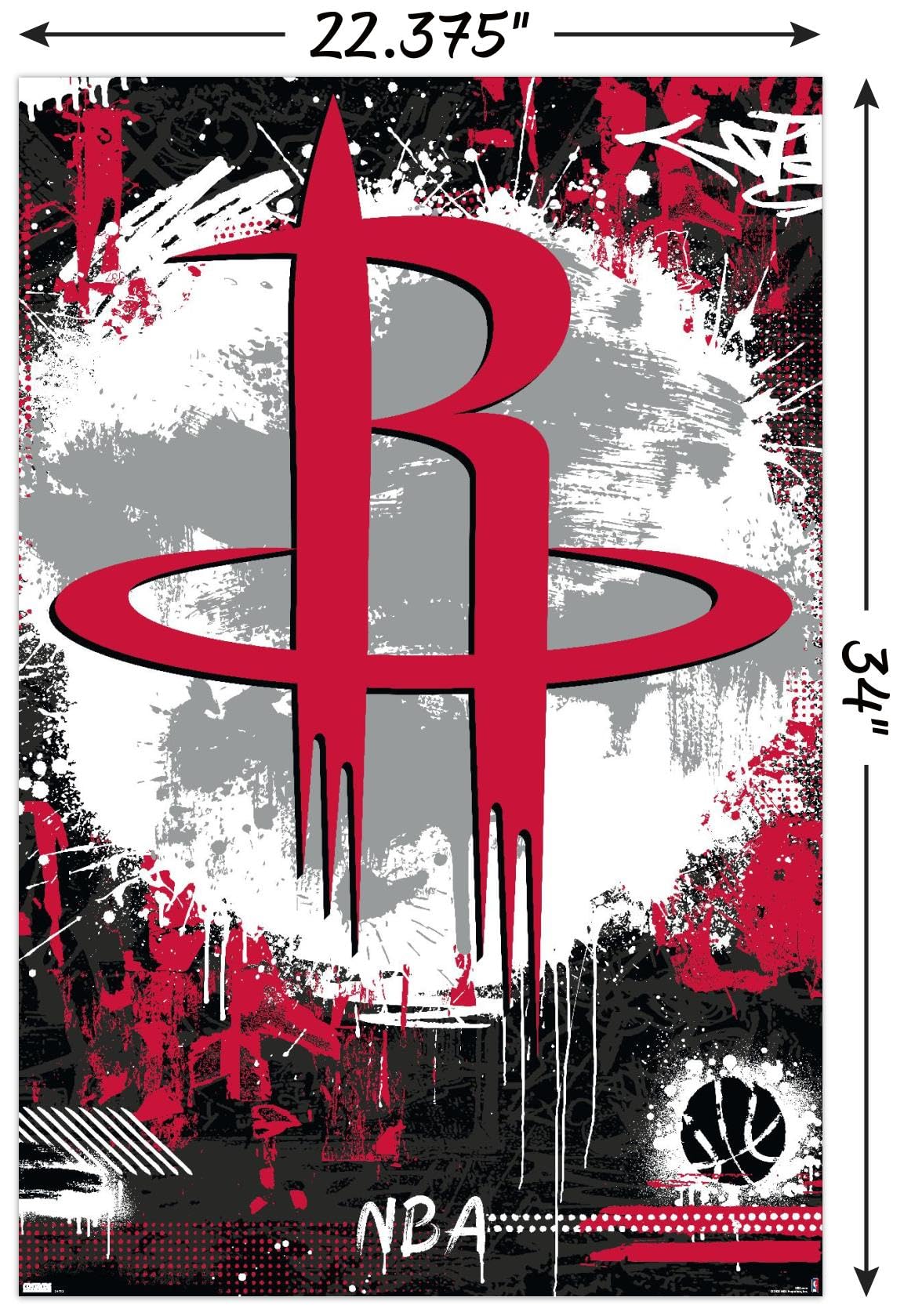 Amazon Nba houston nba ロケッツ ロゴ Trends International Gallery
