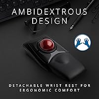 Vista 3 de Kensington Expert Wireless Trackball Mouse (K72359WW) Negro, 3.5" x 6.1" x 8