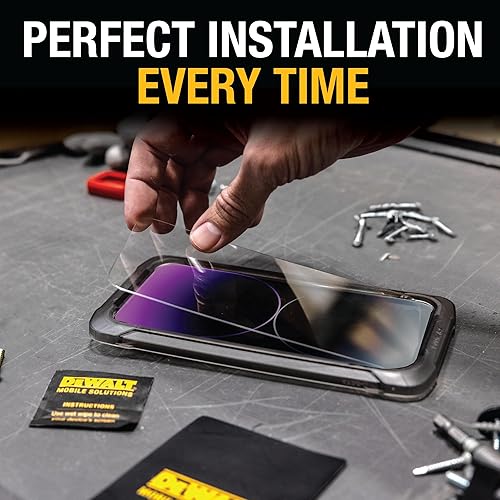 Miniatura 4 de DEWALT Protector de pantalla de vidrio para iPhone 1212 Pro, protector de pantalla de vidrio templado compatible con Apple, protección de pantalla