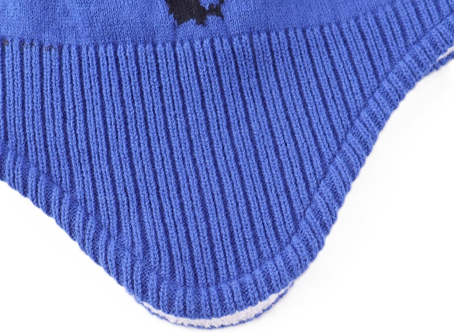 Connectyle Boys Winter Hat Scarf Set Fleece Lined Pom Beanie with Earflaps