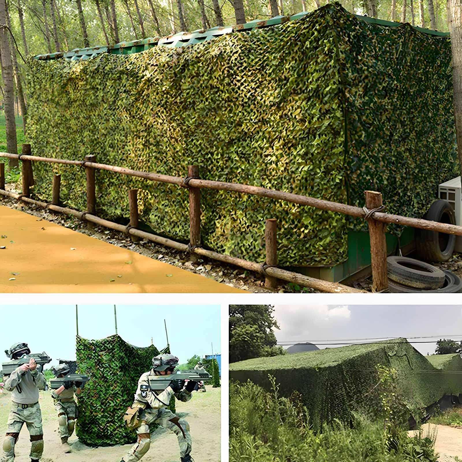 Genérico Red de Camuflaje para Caza 3x5m, Tela Oxford Militar para Escondite de Tiro, Observación de Aves, Equipo Táctico de Camping, Red Resistente Woodland para Bosque Sombra