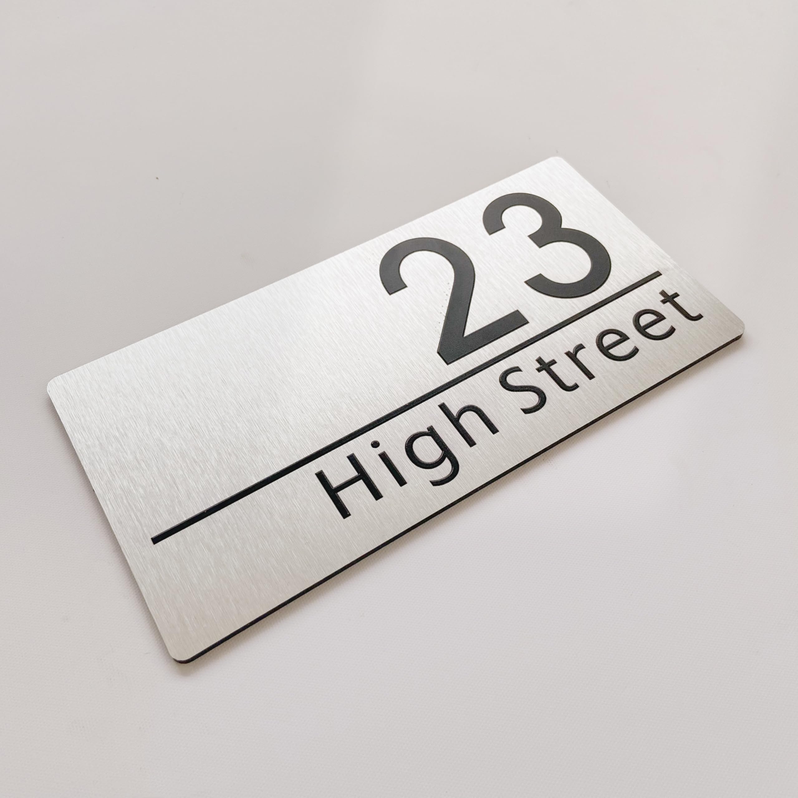 Numeri di Alluminio Compositi Personalizzati per Casa e Strada - Stampa per Esterni in Grigio Antracite per Hotel, Negozio, Appartamento