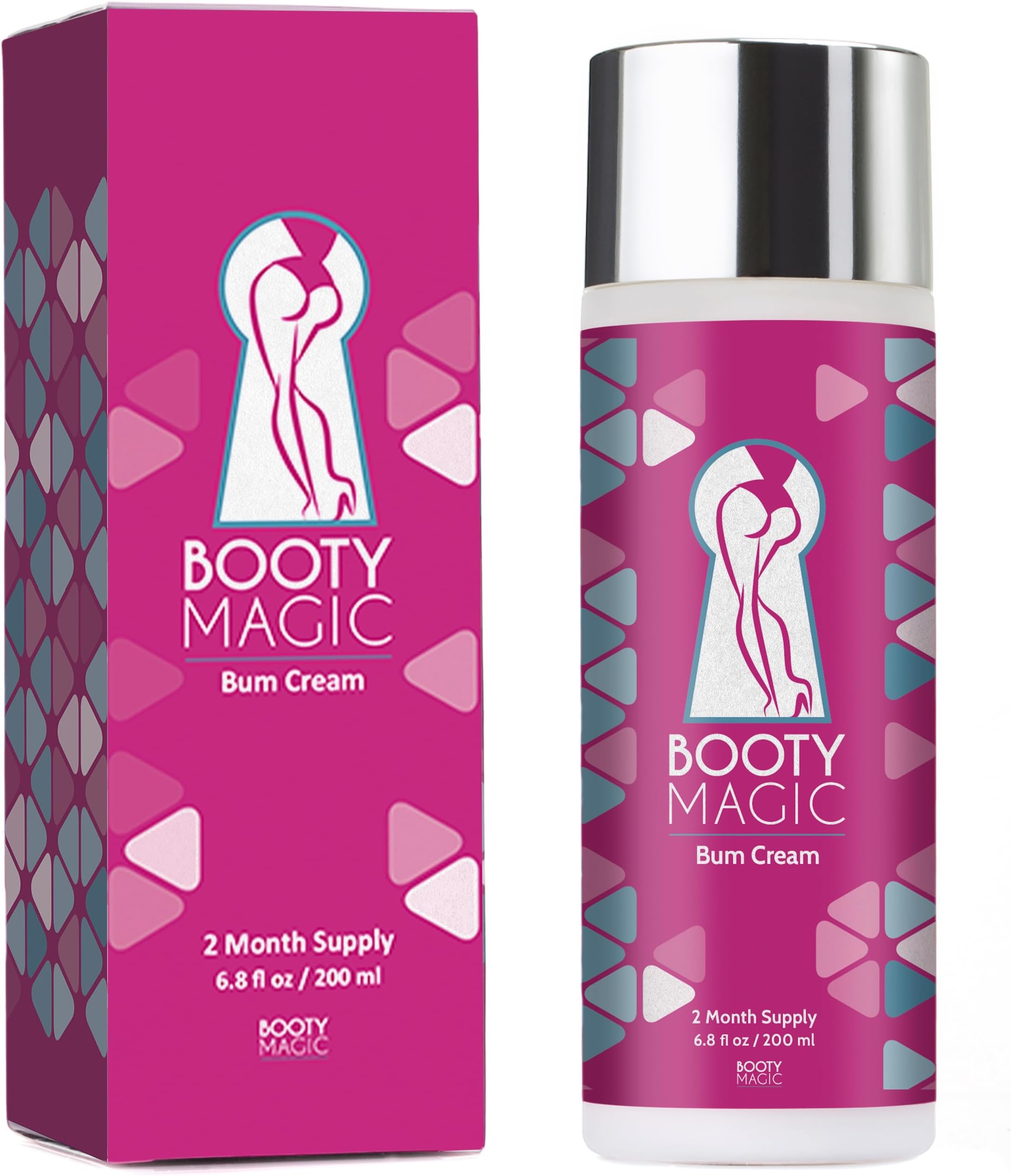 Booty Magic Butt Enhancement Cream - 6.8oz Butt Cream for Bigger Butt, Booty Cream Bigger Booty with Maca Root Extract, Pueraria Mirifica, Aloe Vera for Volume, Roundness and Softness