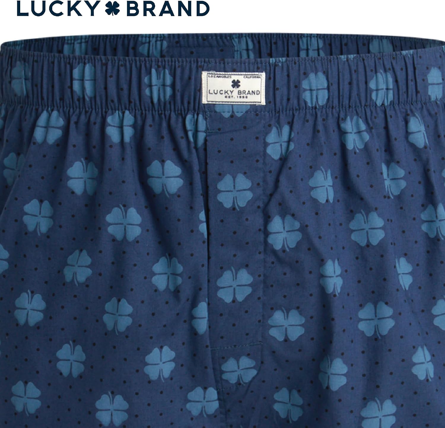 Lucky Brand Mens Boxer Shorts - 3 Pack Soft Cotton Relaxed Fit 4” Inseam Mens Underwear Boxers with Functional Fly