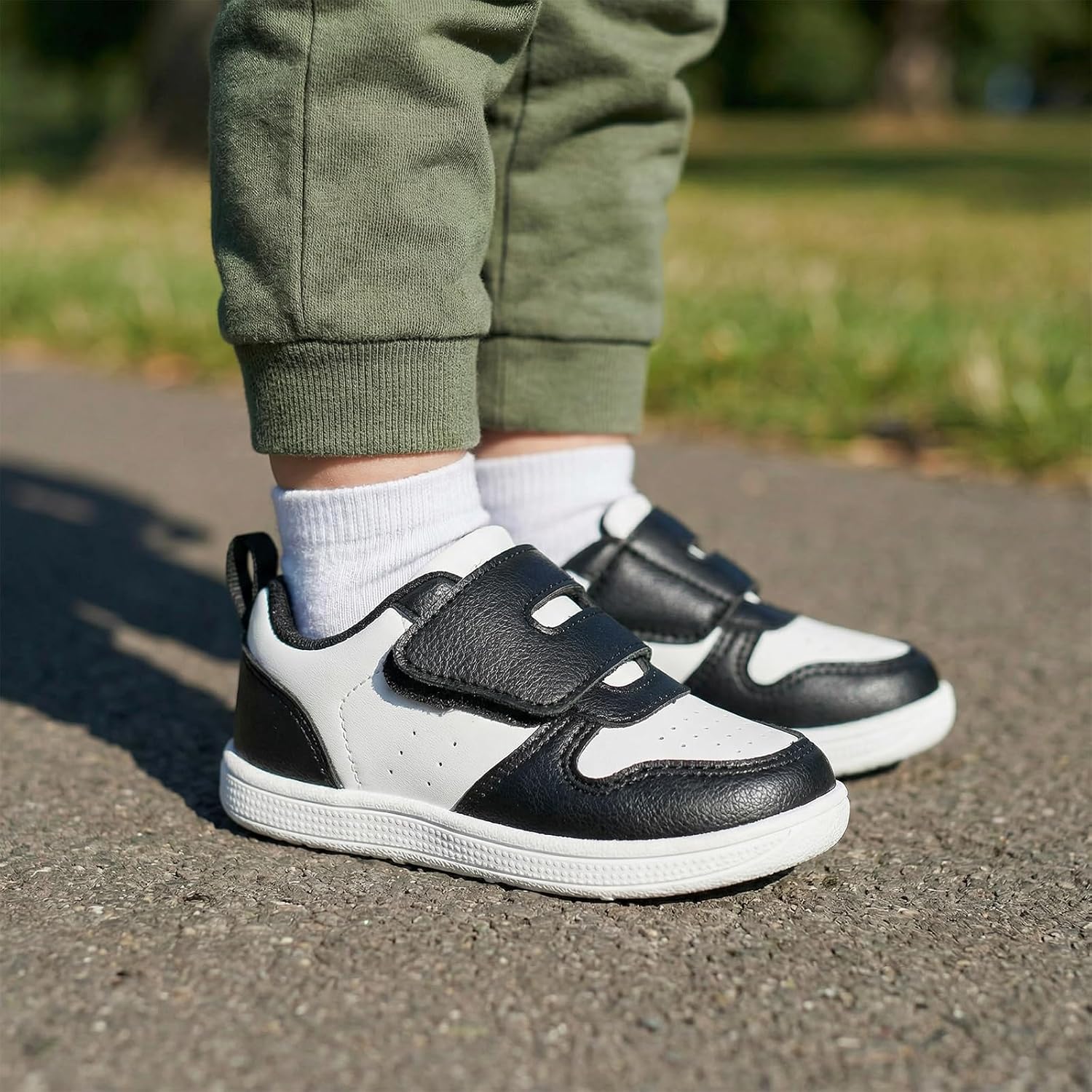 Toddler Wide Toe Box Barefoot Shoes Boys Girls Sneakers Zero Drop Kid Tennis Running Shoes Lightweight Non-Slip Comfortable Leather First Walking Shoe Outdoor Activities School - Image 3