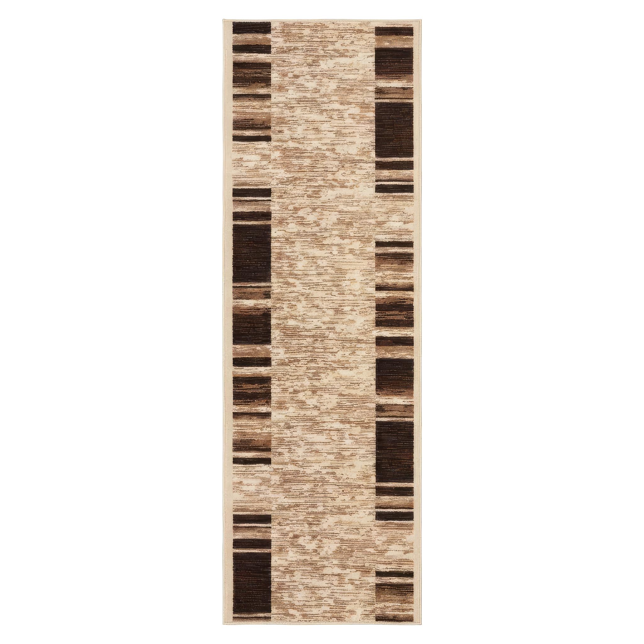Floordirekt Tapis de couloir Navona - Pour cuisine, couloir et salon - Tapis à boucles fines - Antidérapant et antistatique - Tapis de couloir (beige, 80 x 300 cm)