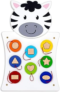 LEARNING ADVANTAGE - 50681 Learning Advantage Zebra Activity Wall Panel - 18M+ - in Home Learning Activity Center - Wall-Mounted Toy for Kids - Decor for Bedrooms and Play Areas