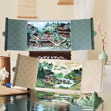 DIY 3D Sticker Scene Large Size Fun Vintage Chinese Painting Scene Stickers