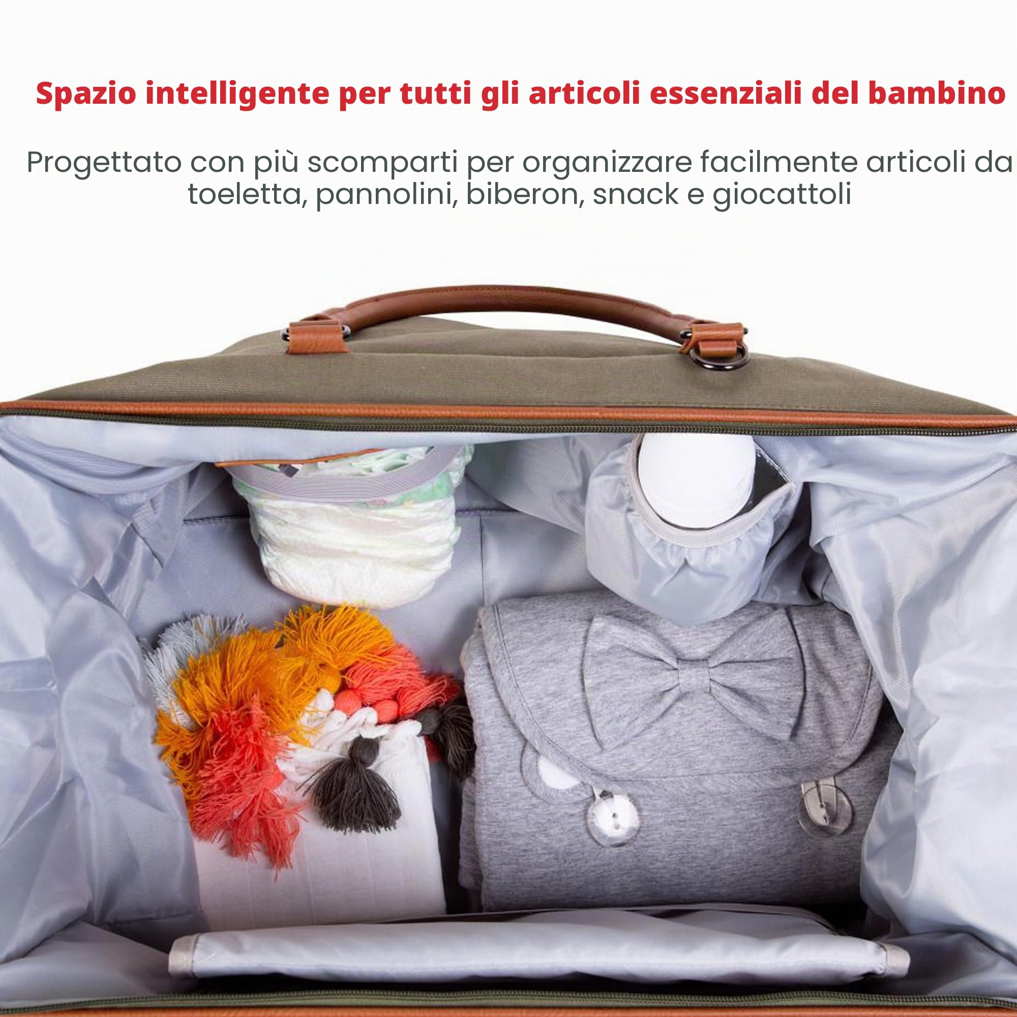 Childhome, Daddy Bag, Borsa per il cambio, Maternità, Borsa da viaggio, Compartimenti