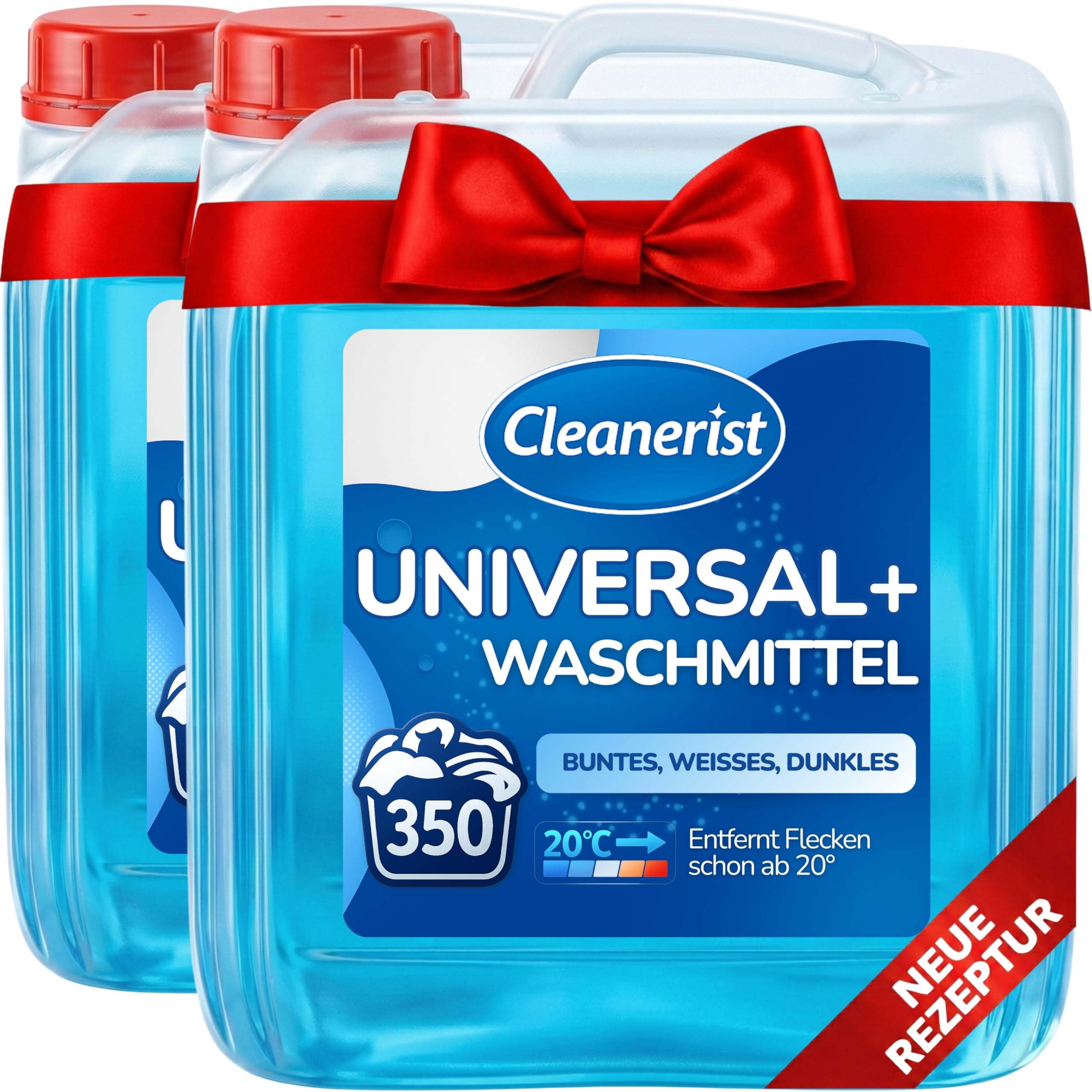 Cleanerist® Universal Waschmittel flüssig für 700 Wäschen - 2x 10l Flüssigwaschmittel Konzentrat für bunte, helle, dunkle Wäsche - XXL Vollwaschmittel mit Frischeduft für 20-95°C, statt Pods & Pulver